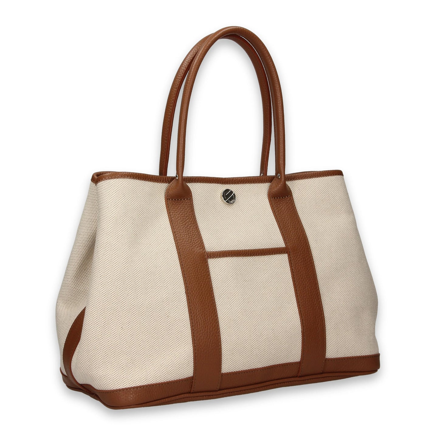 BONFANTI Canvas Leather Tote Bag Large Size