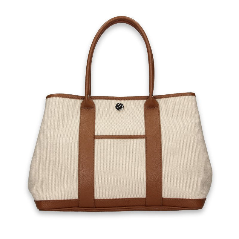 BONFANTI Canvas Leather Tote Bag Large Size